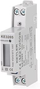 KETLER KE3205 Stromzähler Mono 45A MID-zertifiziert, einfacher Tarif