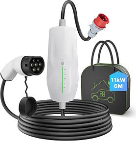 Teskee Mobile Wallbox 11kW Typ 2 Ladekabel, 6m CEE-Stecker
