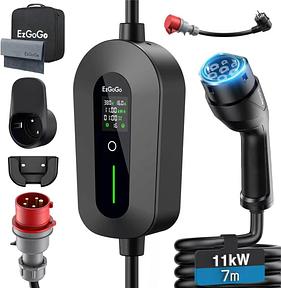 EzGoGo Mobile Wallbox 11kW Typ 2, 7m Ladekabel CEE, IP65