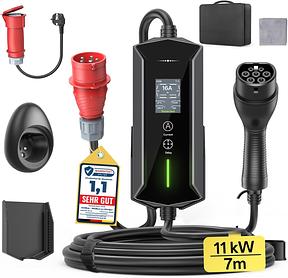 VoltBox Mobile Wallbox 11kW, 7m Typ 2 Ladekabel mit CEE-Adapter
