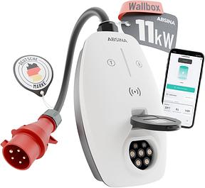 ABSINA Mobile Wallbox 11kW mit App-Steuerung, einstellbare Ladeleistung