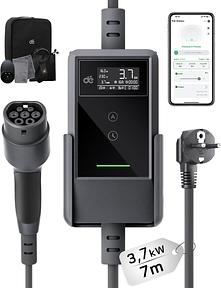 dé Typ 2 Ladekabel Schuko mit App, 3,7 kW, 6-16A einstellbar