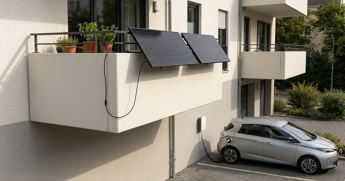 E-Auto mit Balkonkraftwerk laden: Was 800 Watt wirklich bringen